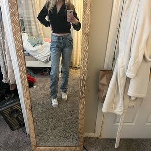 Brandy Melville velour zip up